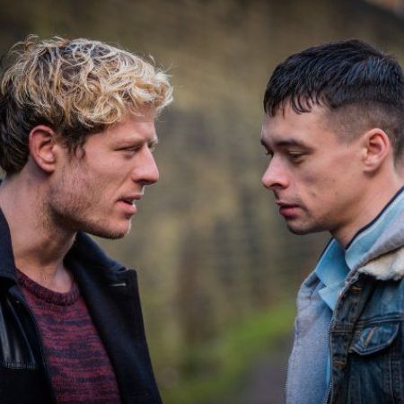 James with his co-actor in 'HappyValley'
